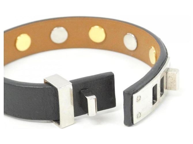 Hermès Pulsera con Colgante Mini Dog Clou Carre Hermes Negro - vista 4