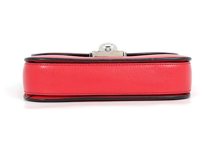 Borsa a spalla con catena Prada Rosso - vista 2