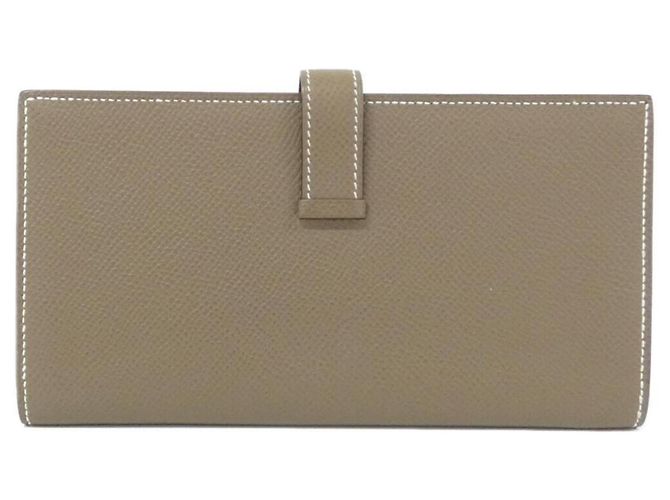 Hermès Hermes Bearn Soufflé Langbeutel Taupe - Ansicht 2