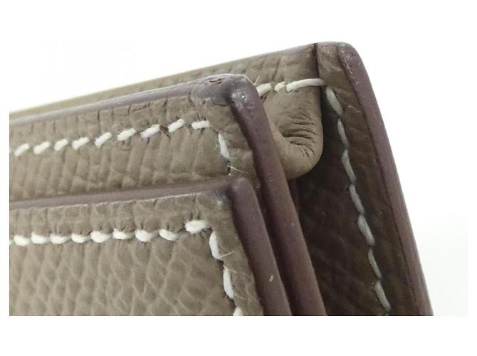 Hermès Hermes Bearn Soufflé Langbeutel Taupe - Ansicht 3