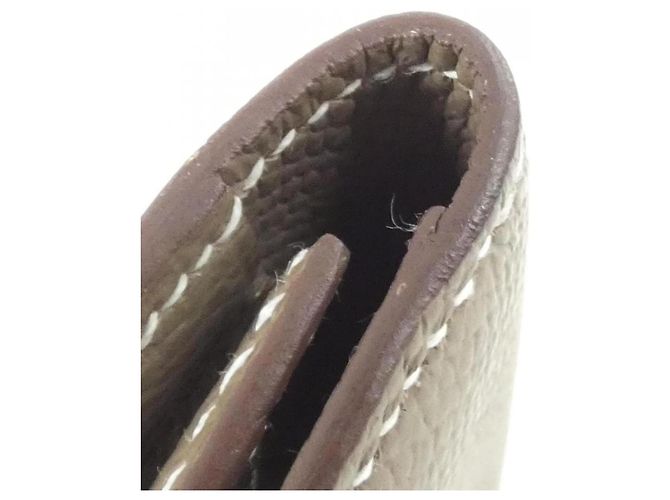 Hermès Hermes Bearn Soufflé Langbeutel Taupe - Ansicht 4