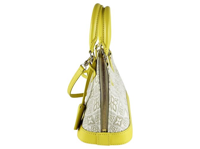 Borsa Louis Vuitton Alma BB Grigio Giallo - vista 2