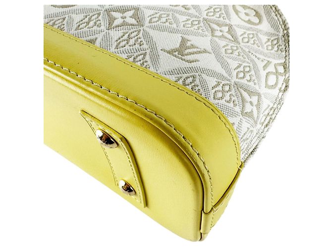 Borsa Louis Vuitton Alma BB Grigio Giallo - vista 8