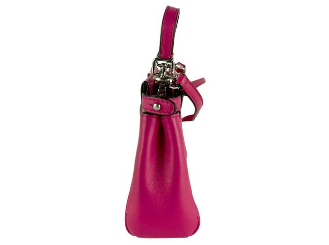 Borsa a tracolla Fendi Micro Peekaboo Rosa - vista 2