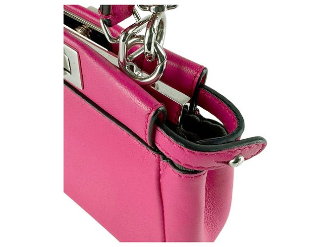 Borsa a tracolla Fendi Micro Peekaboo Rosa - vista 5
