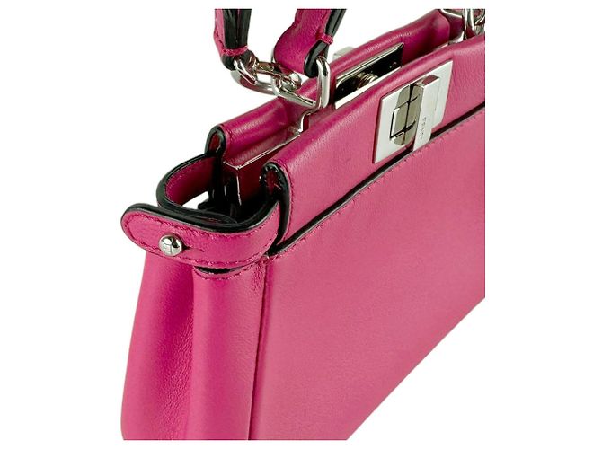 Borsa a tracolla Fendi Micro Peekaboo Rosa - vista 6