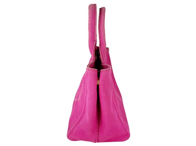 Borsa Prada in tela Canapa rosa - vista 2