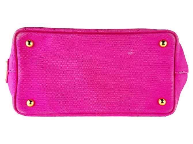 Borsa Prada in tela Canapa rosa - vista 4