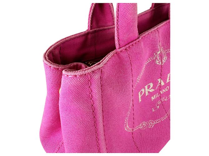 Borsa Prada in tela Canapa rosa - vista 7