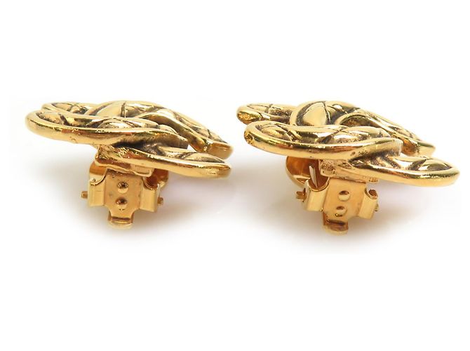Orecchini a clip Chanel Gold D'oro - vista 3