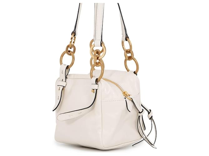 Mini borsa in pelle Prada Dangle Bianco - vista 2