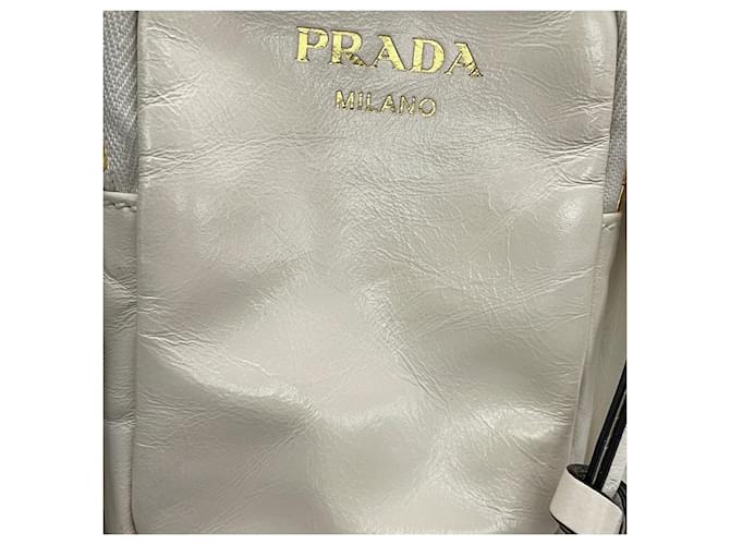 Mini borsa in pelle Prada Dangle Bianco - vista 6