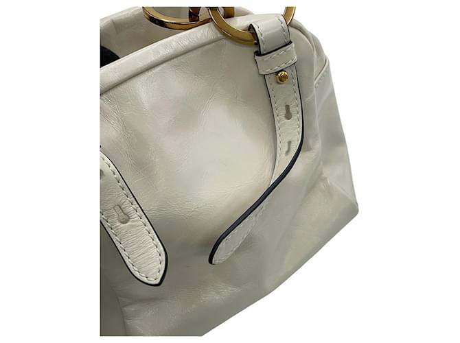 Mini borsa in pelle Prada Dangle Bianco - vista 9