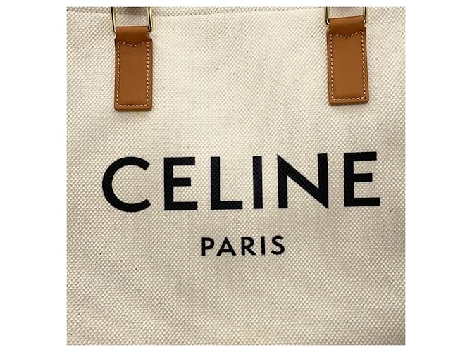 Céline Celine Horizontal Cabas Canvas Tragetasche Braun Roh - Ansicht 11