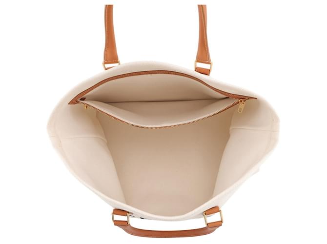 Céline Celine Horizontal Cabas Canvas Tragetasche Braun Roh - Ansicht 5