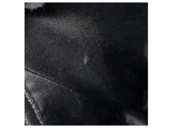 Zaino Prada in nylon e pelle nero e verde - vista 11