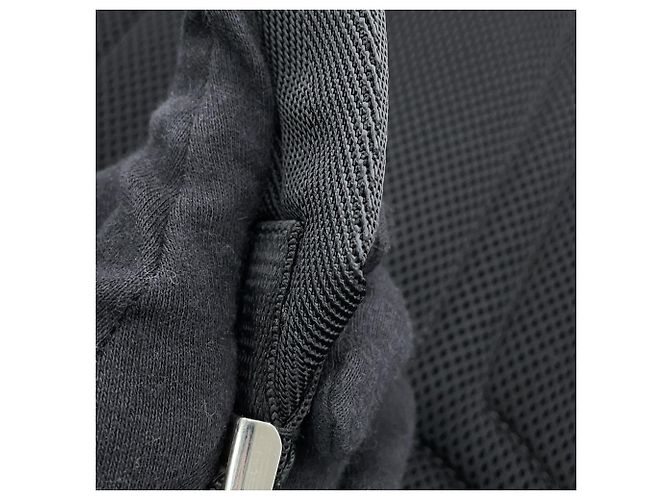 Zaino Prada in nylon e pelle nero e verde - vista 13