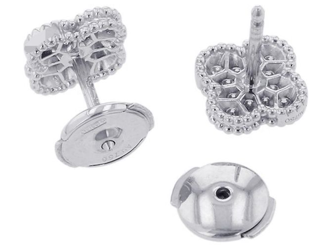 Pendientes Van Cleef & Arpels Sweet Alhambra Diamantes - vista 3
