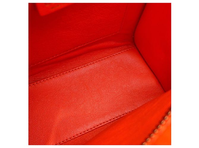 Céline Borsa a mano Celine Luggage Nano Shopper Arancione - vista 11