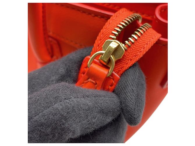 Céline Borsa a mano Celine Luggage Nano Shopper Arancione - vista 12
