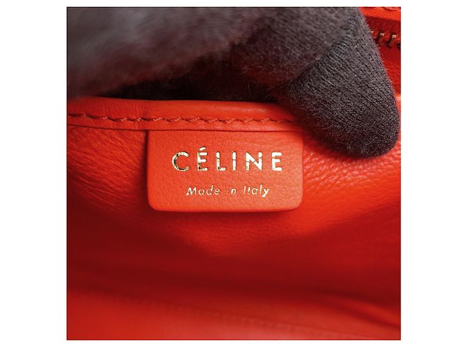 Céline Borsa a mano Celine Luggage Nano Shopper Arancione - vista 17