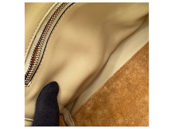Borsa a mano in pelle Loewe Amazona 75 Beige - vista 10