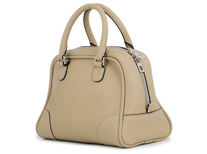 Borsa a mano in pelle Loewe Amazona 75 Beige - vista 2