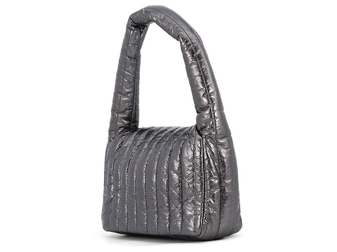 Borsa a tracolla Balenciaga - Monaco BB Small Leather Metallico - vista 2
