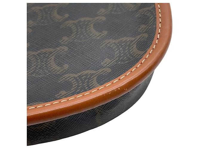 Céline Borsa a tracolla Celine Mini Besace Triomphe Marrone - vista 6