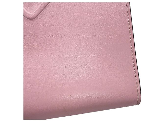 Mini borsa in pelle Prada con triangolo in rilievo Rosa - vista 7