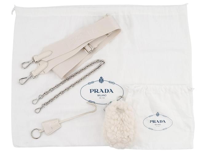 Borsa a spalla Prada Re-Edition 2005 Bianco - vista 15