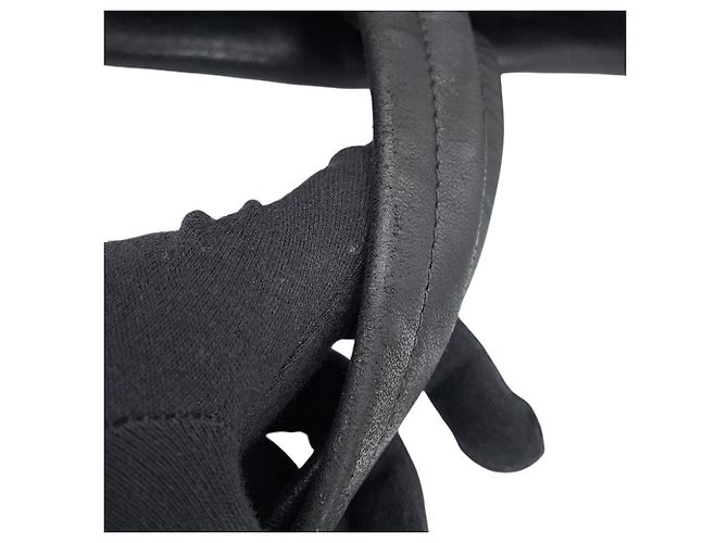Borsa Tote Prada in nylon e pelle nera Nero - vista 12