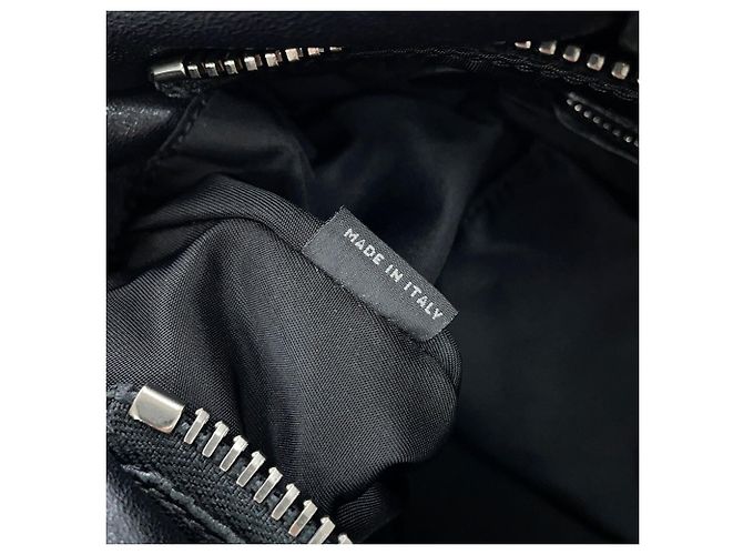 Borsa Tote Prada in nylon e pelle nera Nero - vista 16