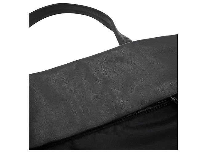 Borsa Tote Prada in nylon e pelle nera Nero - vista 6