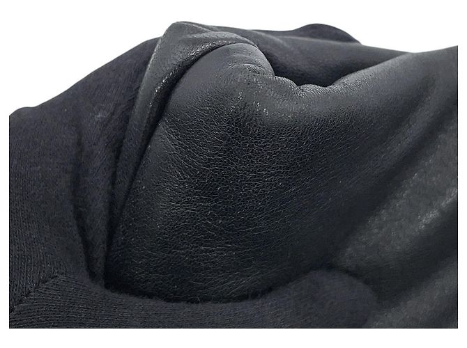 Borsa Tote Prada in nylon e pelle nera Nero - vista 7