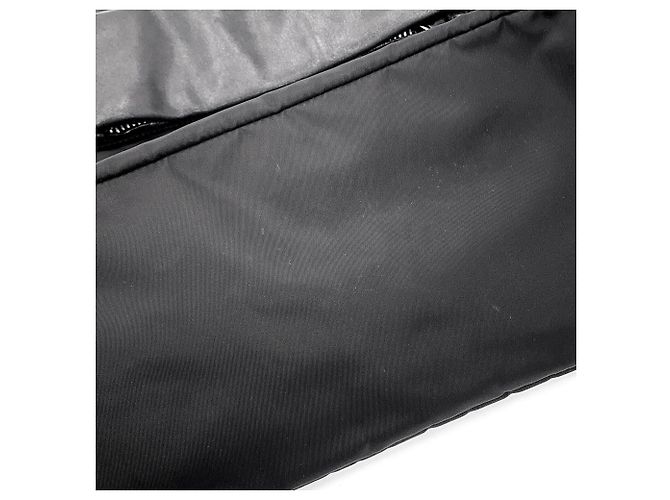 Borsa Tote Prada in nylon e pelle nera Nero - vista 8