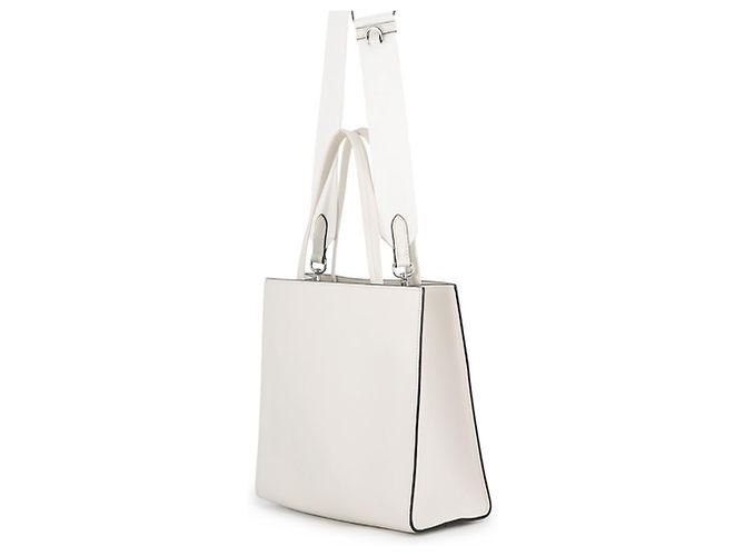 Borsa a mano Prada in pelle bianca Bianco - vista 2