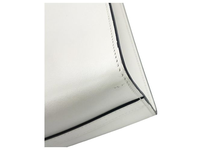 Borsa a mano Prada in pelle bianca Bianco - vista 8