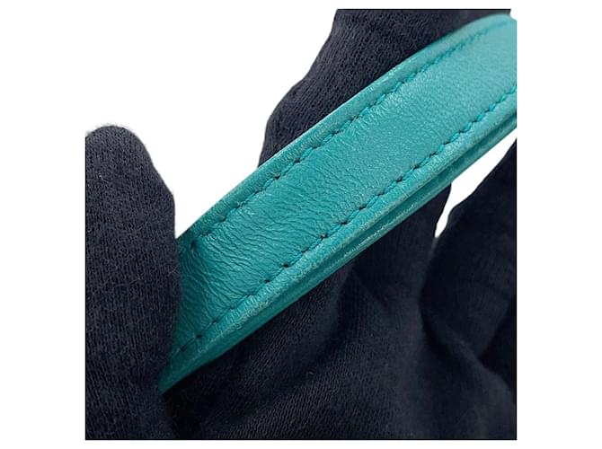 Bolsa de couro acolchoada com triângulo Prada Verde Turquesa - vista 15