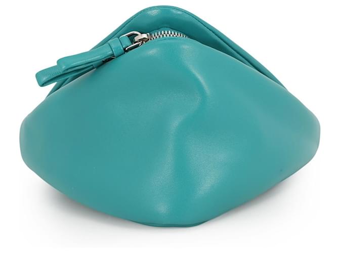 Bolsa de couro acolchoada com triângulo Prada Verde Turquesa - vista 3