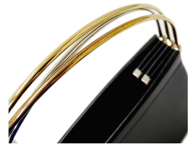 Mini borsa in pelle Cartier Trinity Nero - vista 12