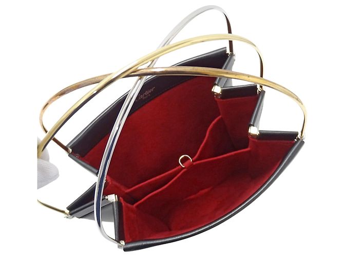 Mini borsa in pelle Cartier Trinity Nero - vista 5