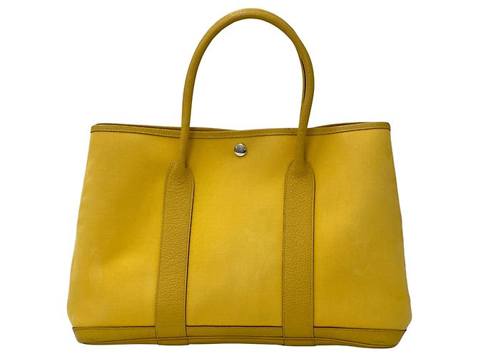 Hermès Borsa Tote Hermes Garden Party PM Giallo - vista 2