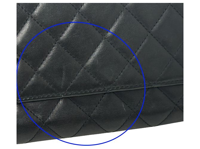 Chanel Cambon Damen Langbrieftasche Schwarz Pink - Ansicht 10