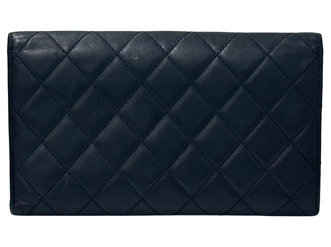 Chanel Cambon Damen Langbrieftasche Schwarz Pink - Ansicht 2