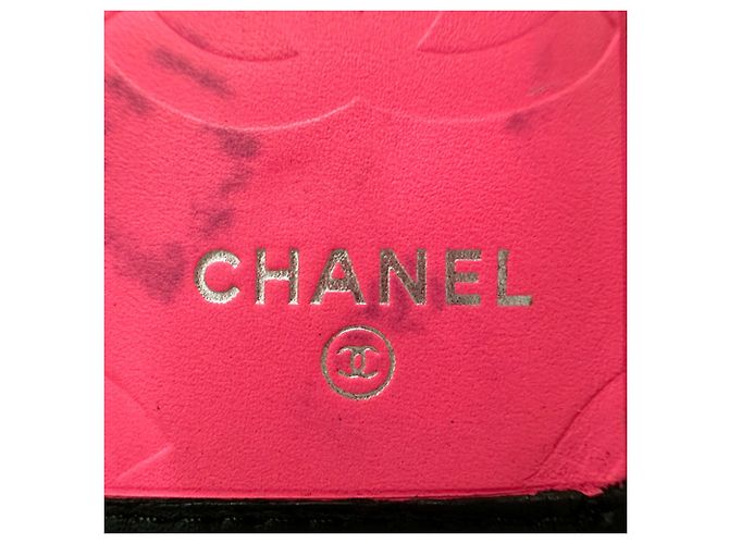 Chanel Cambon Damen Langbrieftasche Schwarz Pink - Ansicht 6