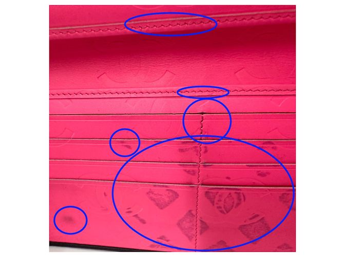 Chanel Cambon Damen Langbrieftasche Schwarz Pink - Ansicht 8