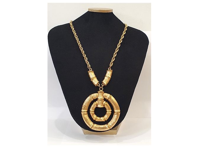 Autre Marque Collana con pendente Napier Bamboo D'oro - vista 2