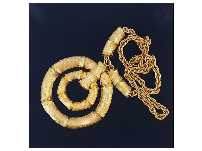 Autre Marque Collana con pendente Napier Bamboo D'oro - vista 6