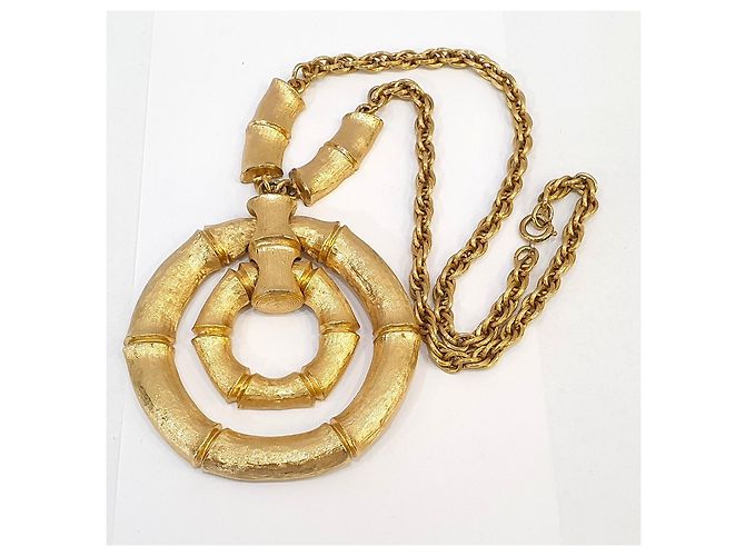Autre Marque Collana con pendente Napier Bamboo D'oro - vista 7